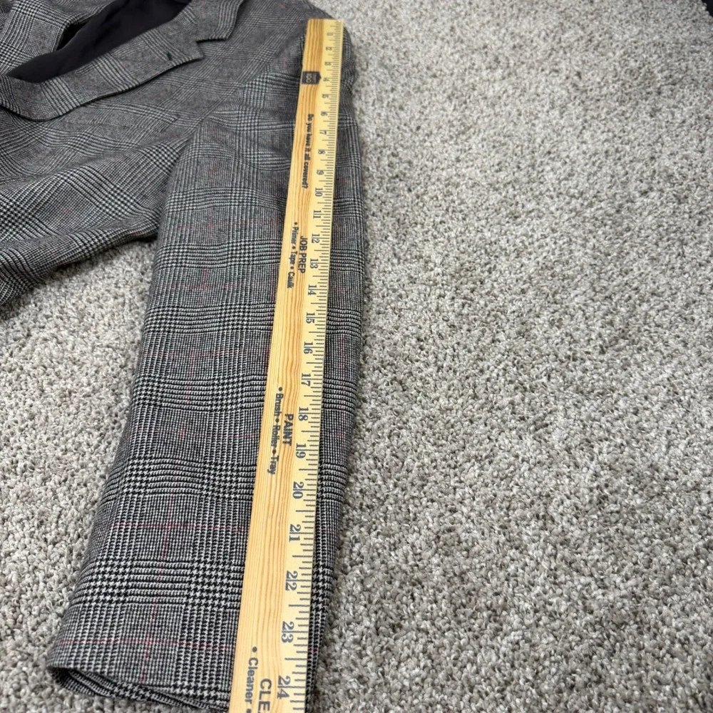 Brooks Brothers Loro Piana Wool Blazer Mens 46 Regular Grey‎ Glen Plaid